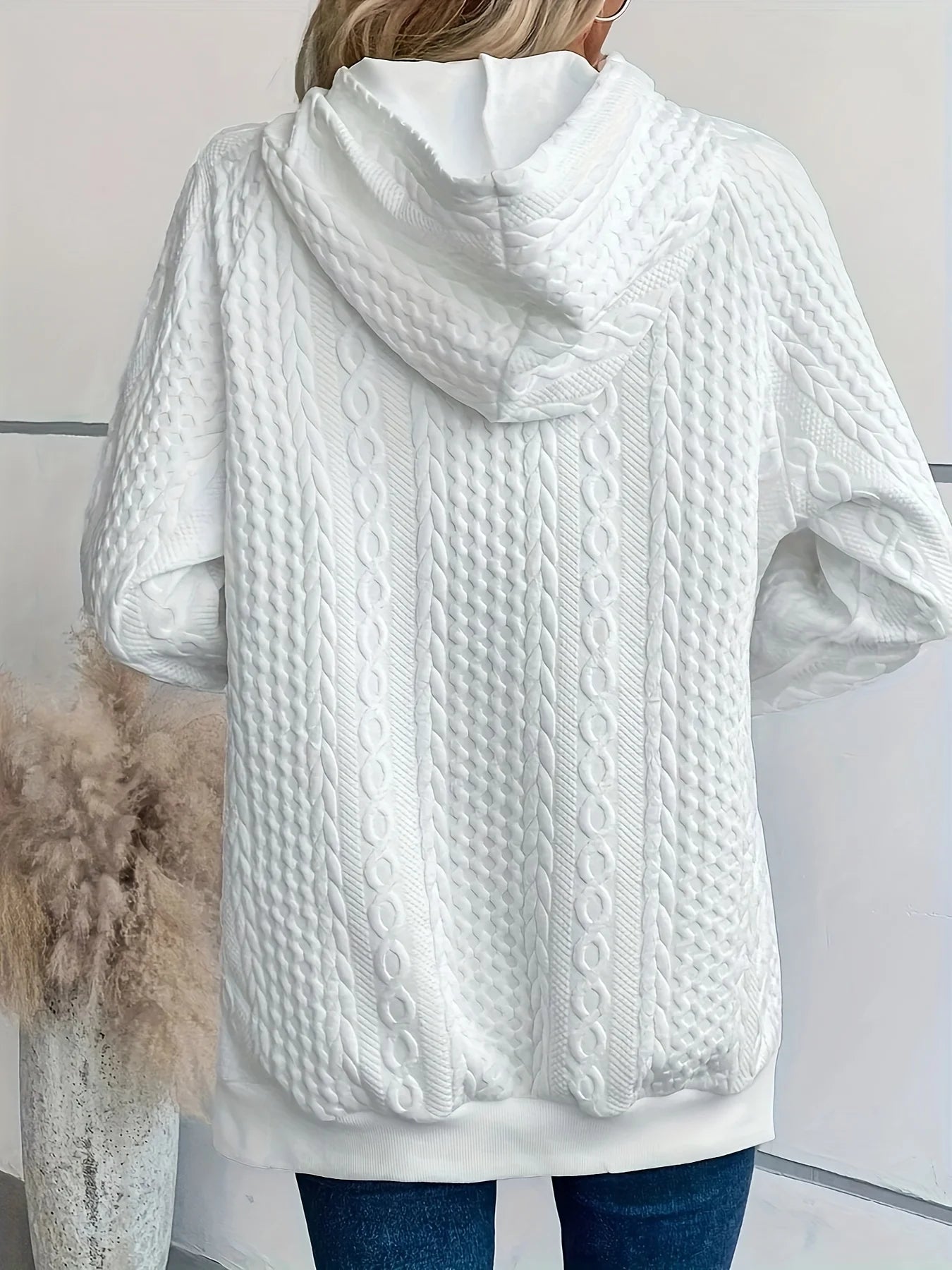 Snug Charm Button Hoodie