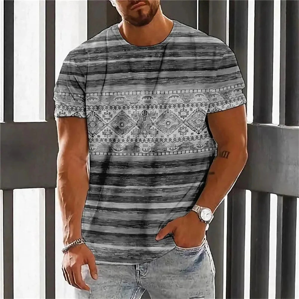 3D Floral Henley Shirt