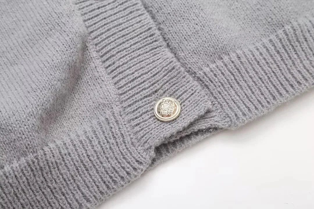 Elegant Harmony Knitted Cardigan Jacket