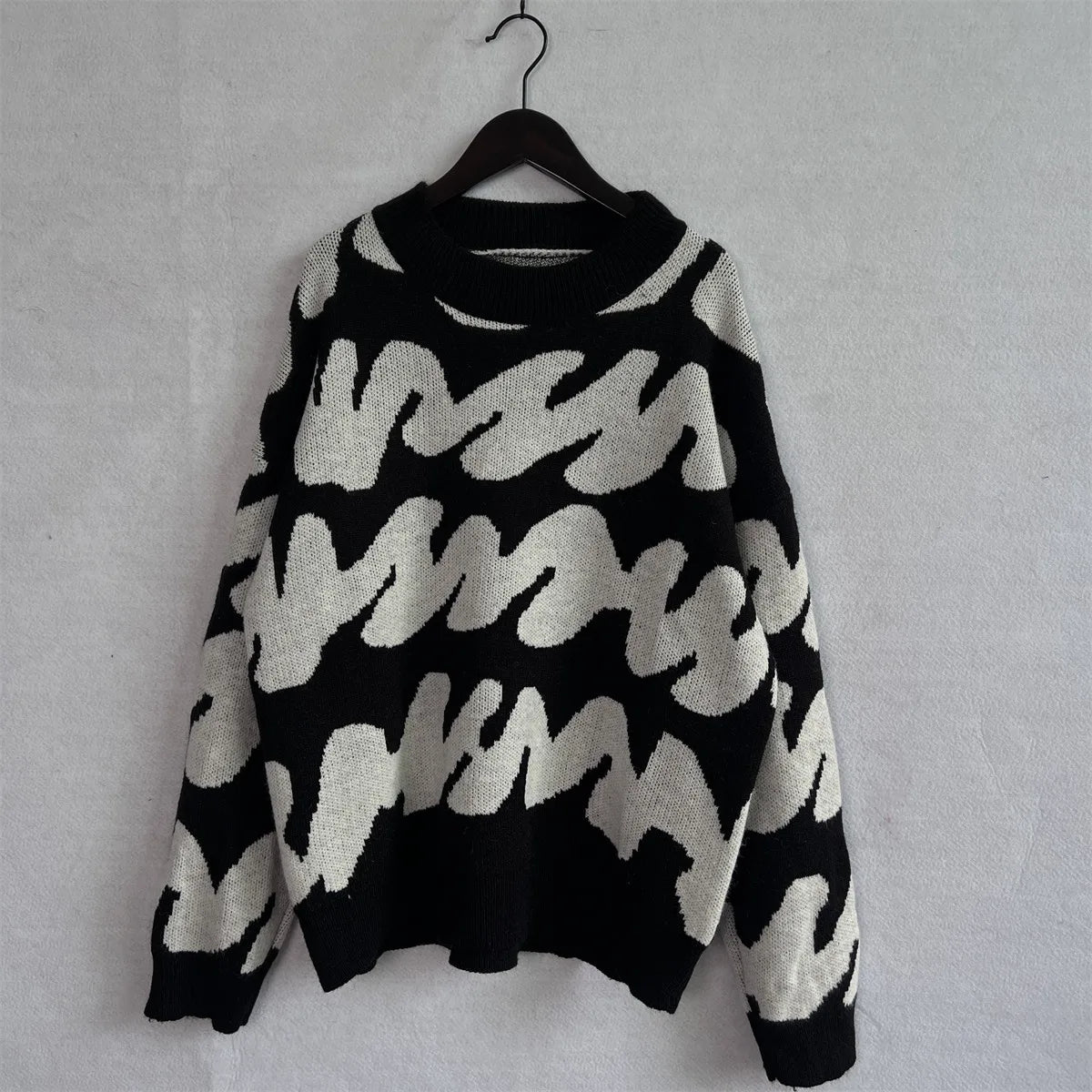 Stripe Craft Patchwork Knit Pullover