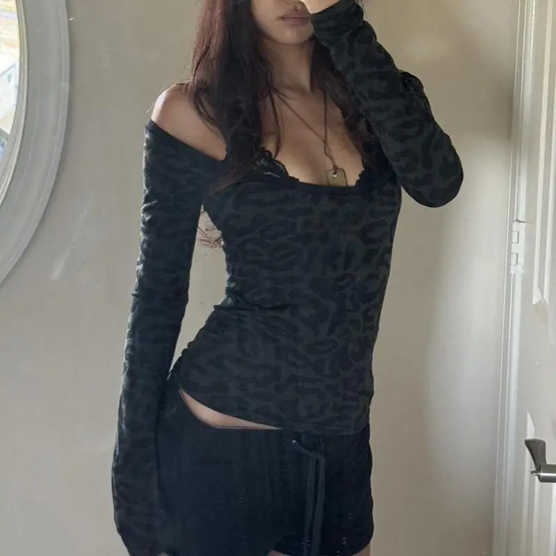 Lace Fierce Off-Shoulder Crop Top