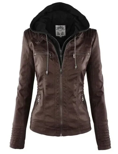 Luxe Rider Faux Leather Moto Jacket Rich Allure