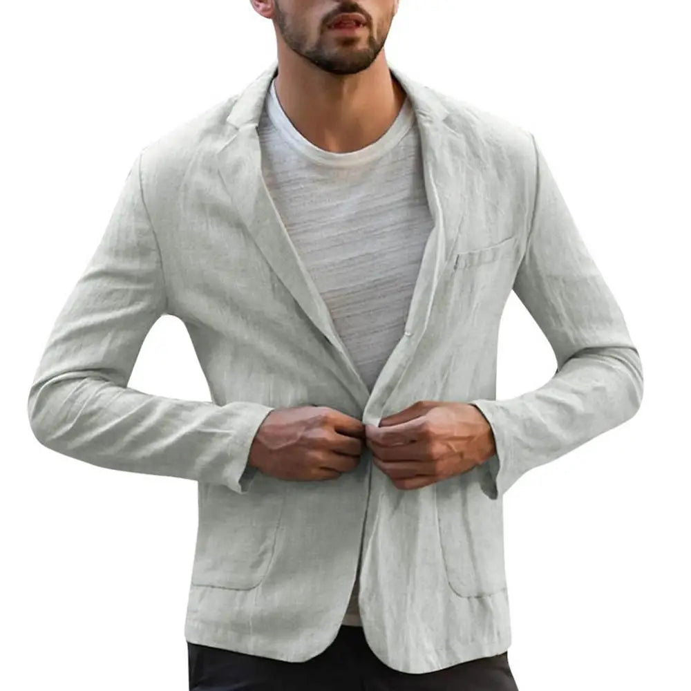 Lightweight Linen Blend Blazer Rich Allure