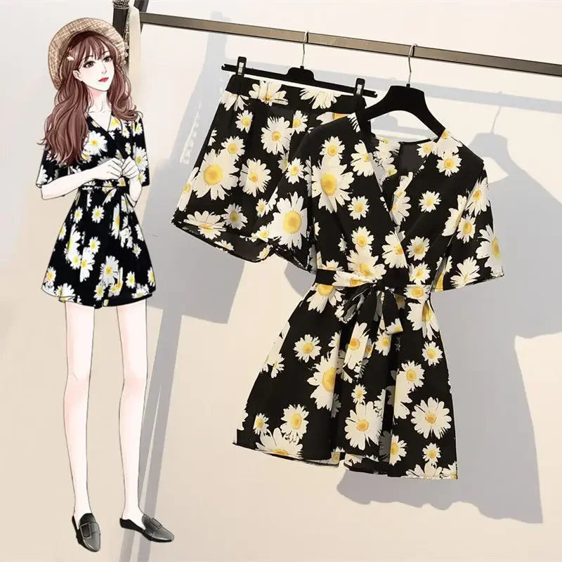 Bloom Essence Chiffon Suit Set