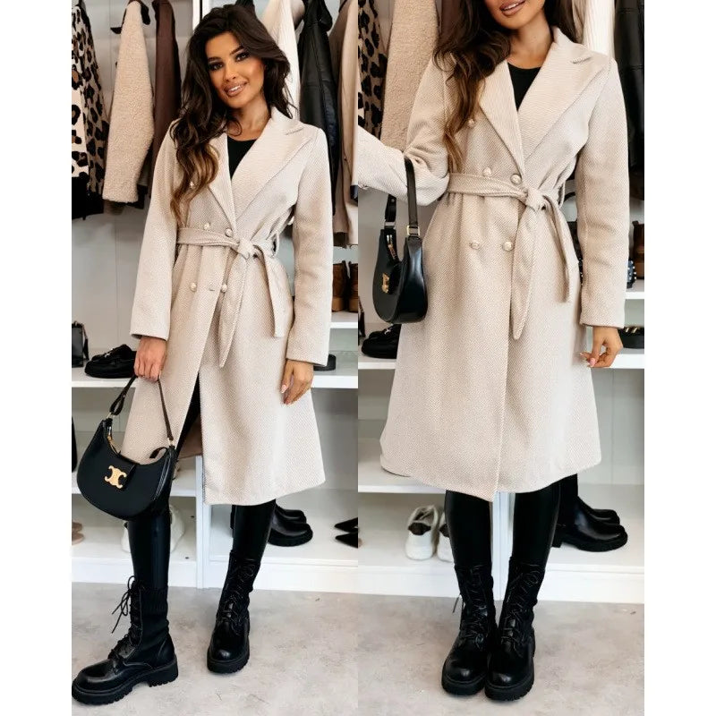 Vintage Elegance Double Breasted Coat