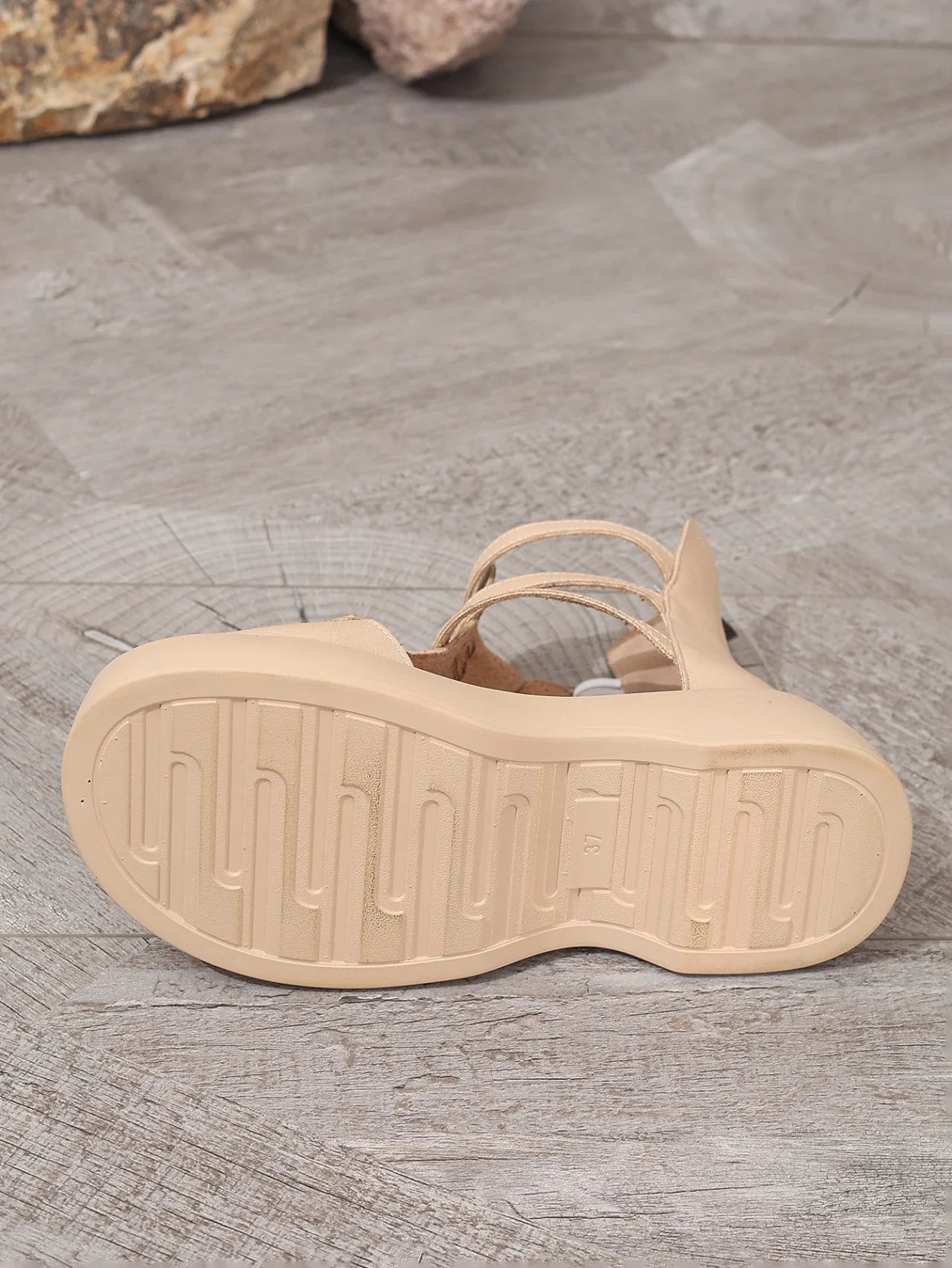 Retro Rise Leather Wedge Sandals