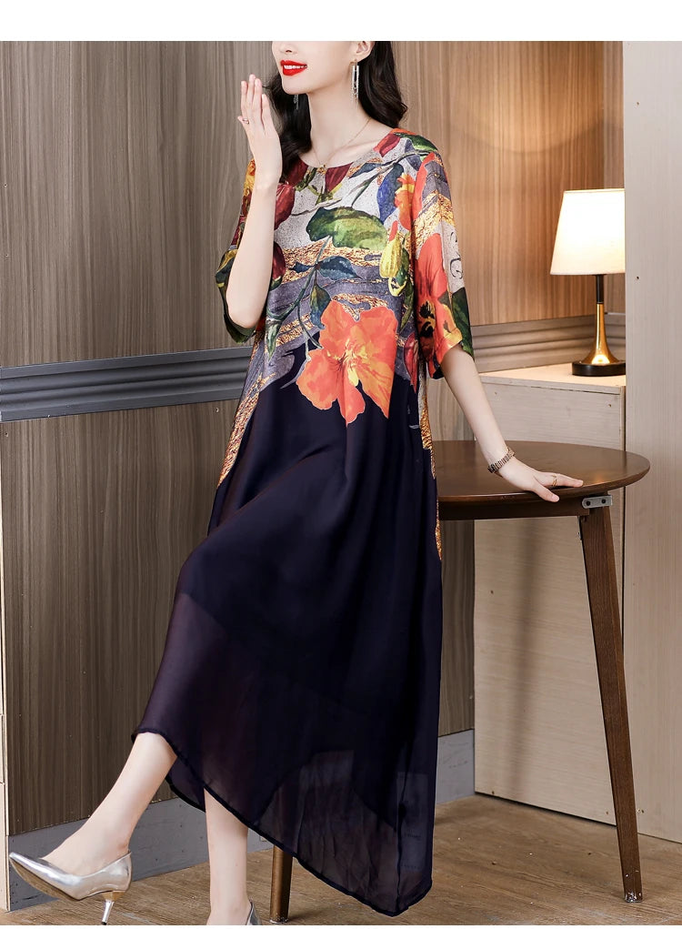 Serenity Bloom Luxe Midi Dress
