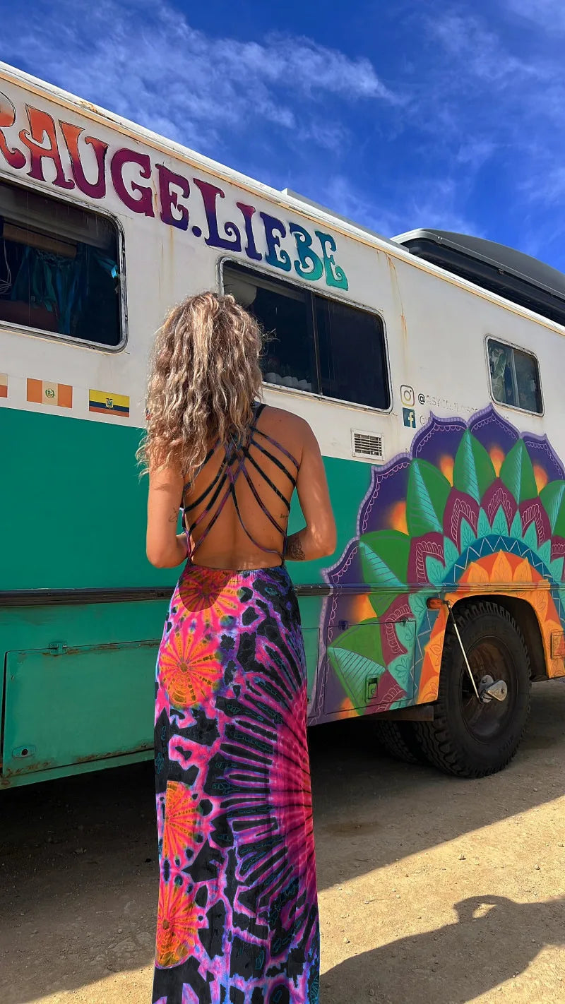 Lace Whisper Printed Spring Dress