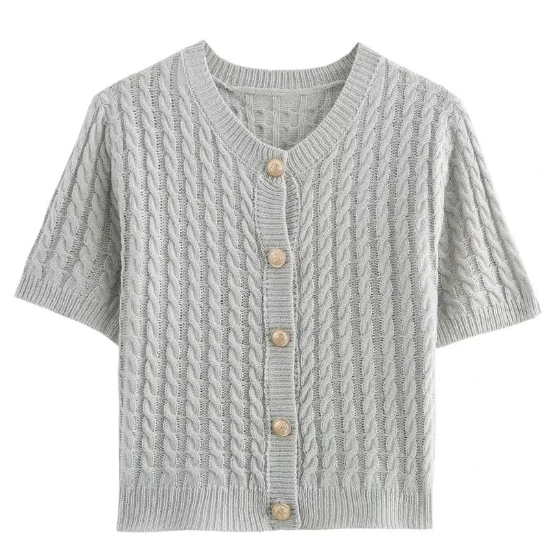 Chic Colorblock Cropped Knit Vest Rich Allure