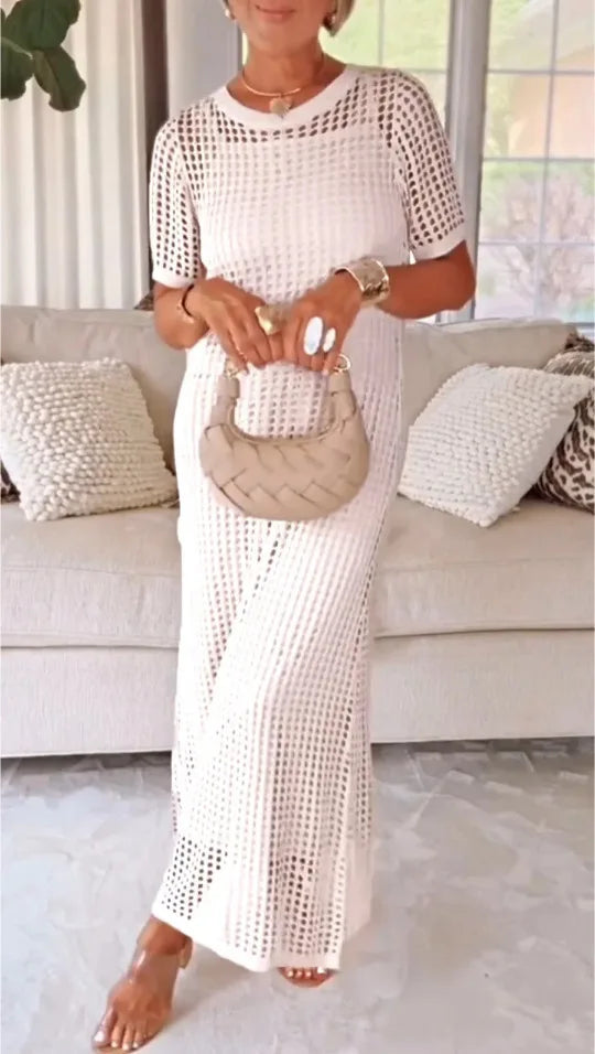 Lace Hollow Out Two-Piece Dress