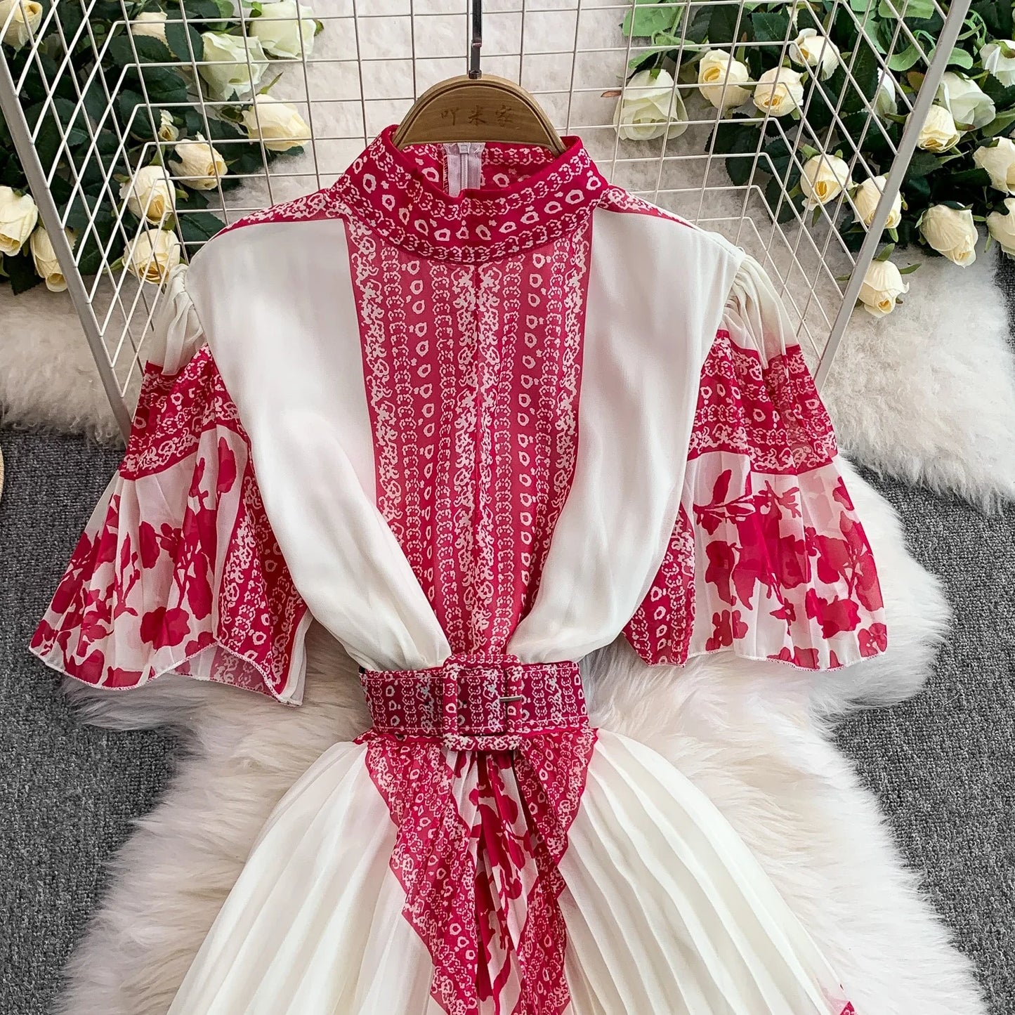 Retro Grace High Waist Midi Dress
