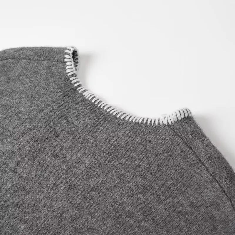 Retro Ease V-Neck Knit Jumper