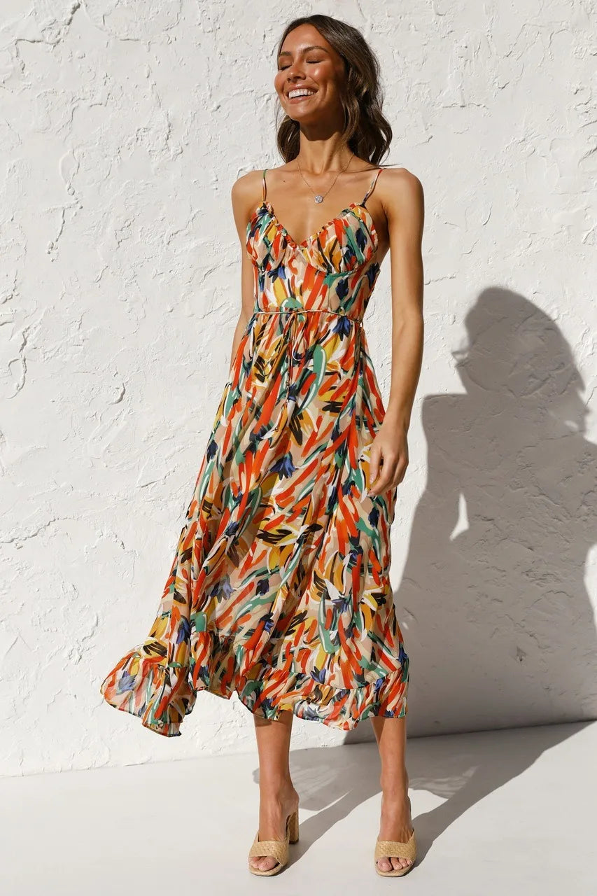 Fungus Edge Elegance Maxi Dress