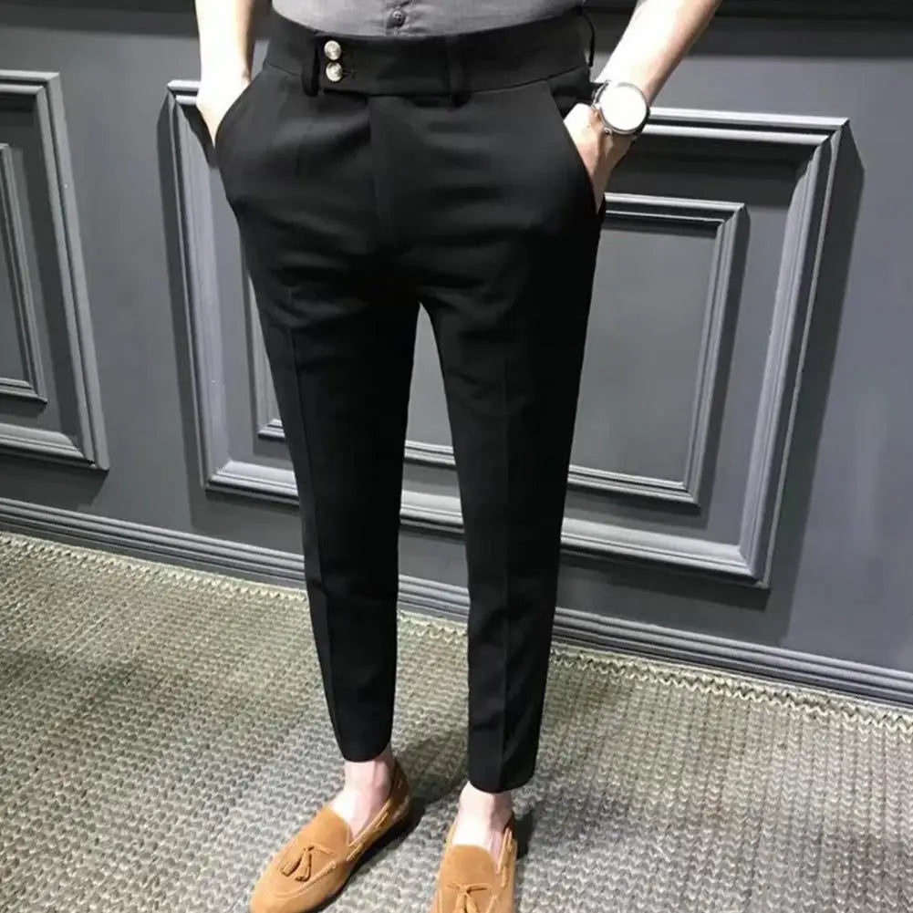 Sharp Line Slim Fit Suit Pants