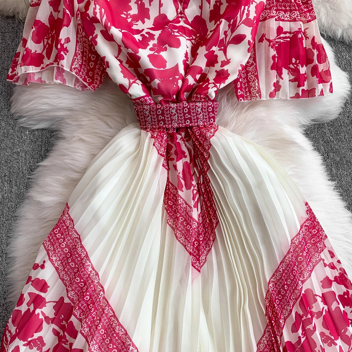 Retro Grace High Waist Midi Dress