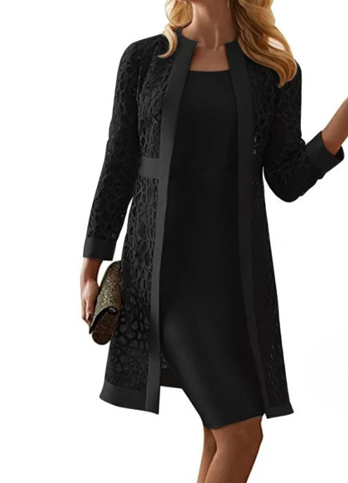 Lace Embrace Two-Piece Dress Set Rich Allure