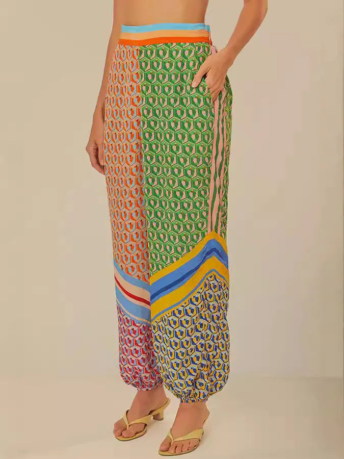 Lush Escape Printed Shirt Set Rich Allure