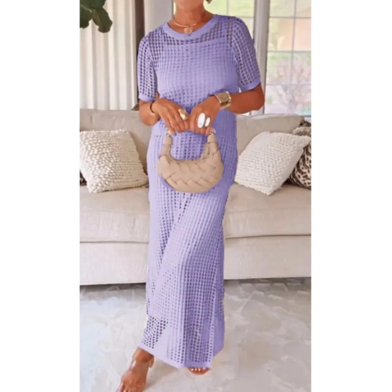 Lace Hollow Out Two-Piece Dress