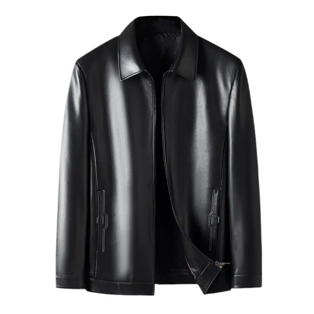 Urban Edge Faux Leather Zip Jacket