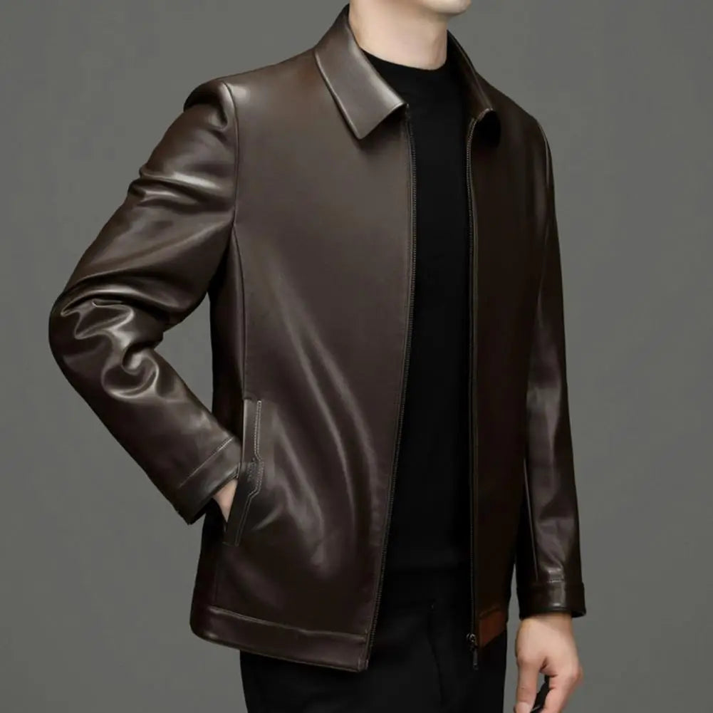Urban Edge Faux Leather Zip Jacket