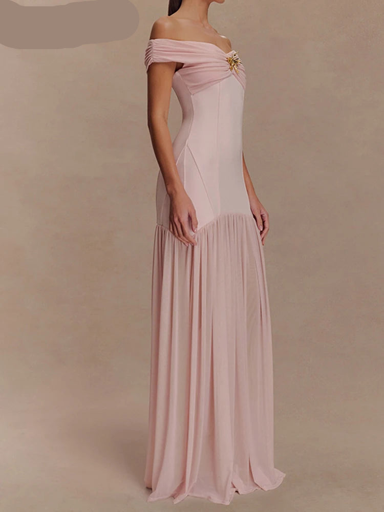 Radiant Bloom Backless Party Dress Rich Allure