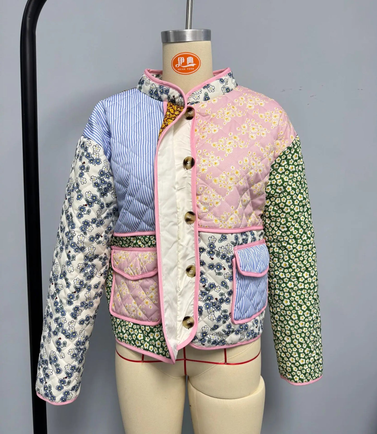 Blossom Muse Patchwork Cotton Jacket
