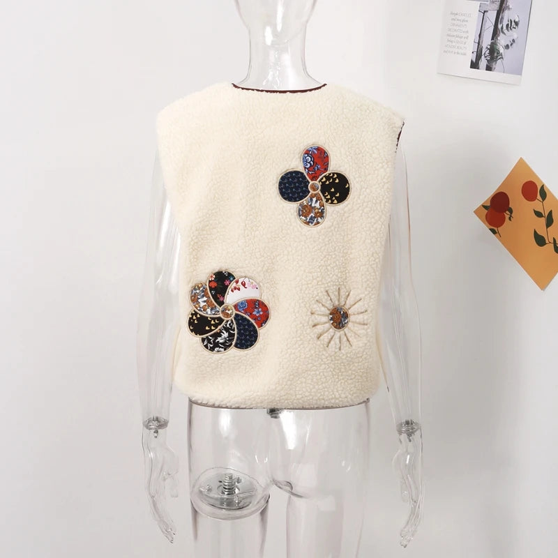 Cozy Charm Sleeveless Plush Vest