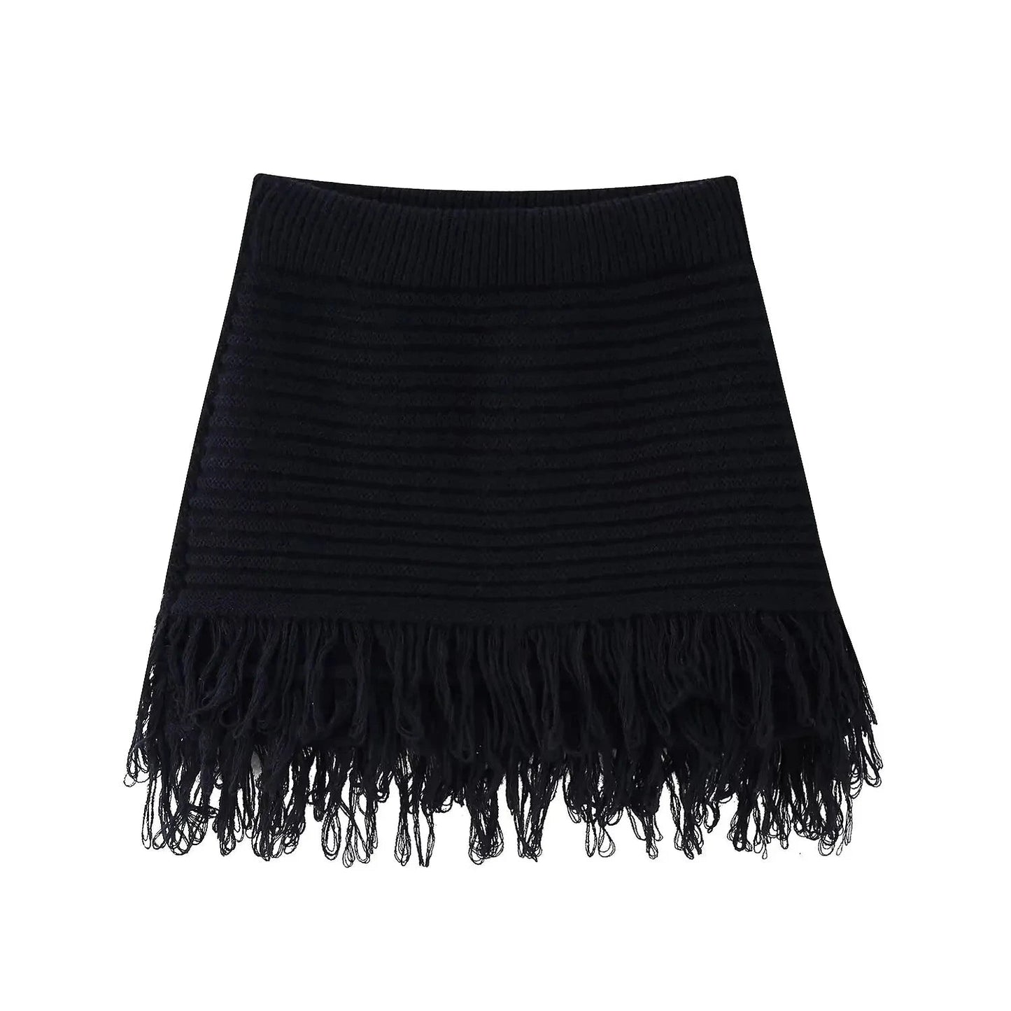 Tassel Knit Skirt Set Rich Allure
