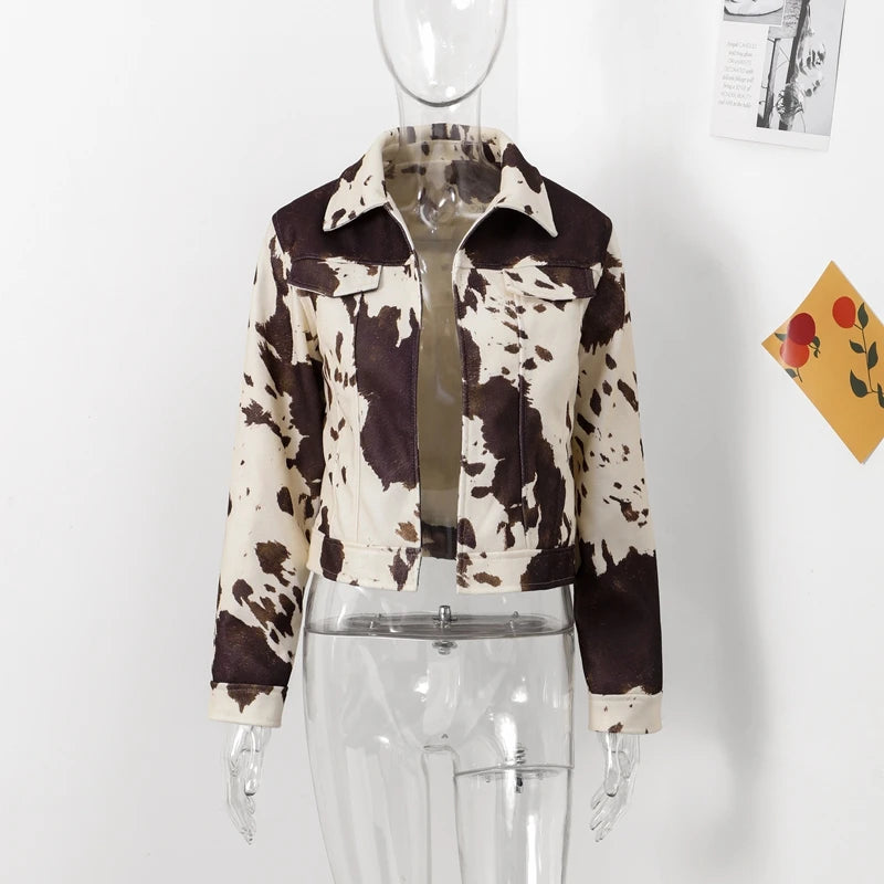 Spotted Style Vintage Short Jacket