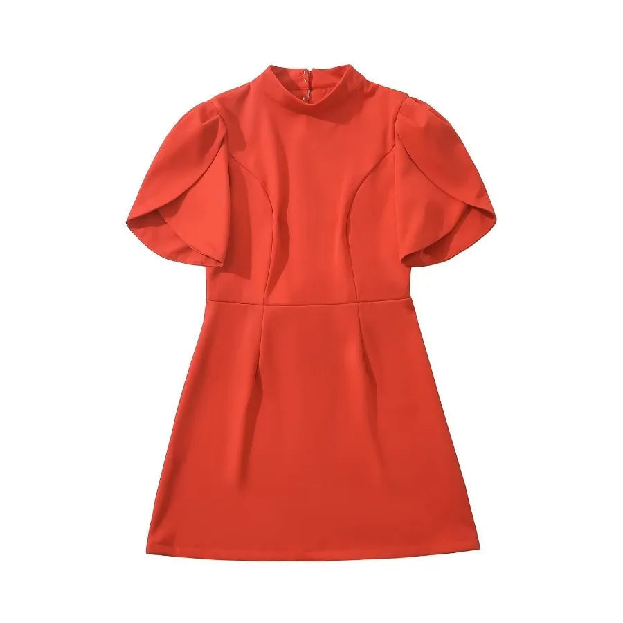 Red Hot Curve Hugging Shirt Dress Rich Allure