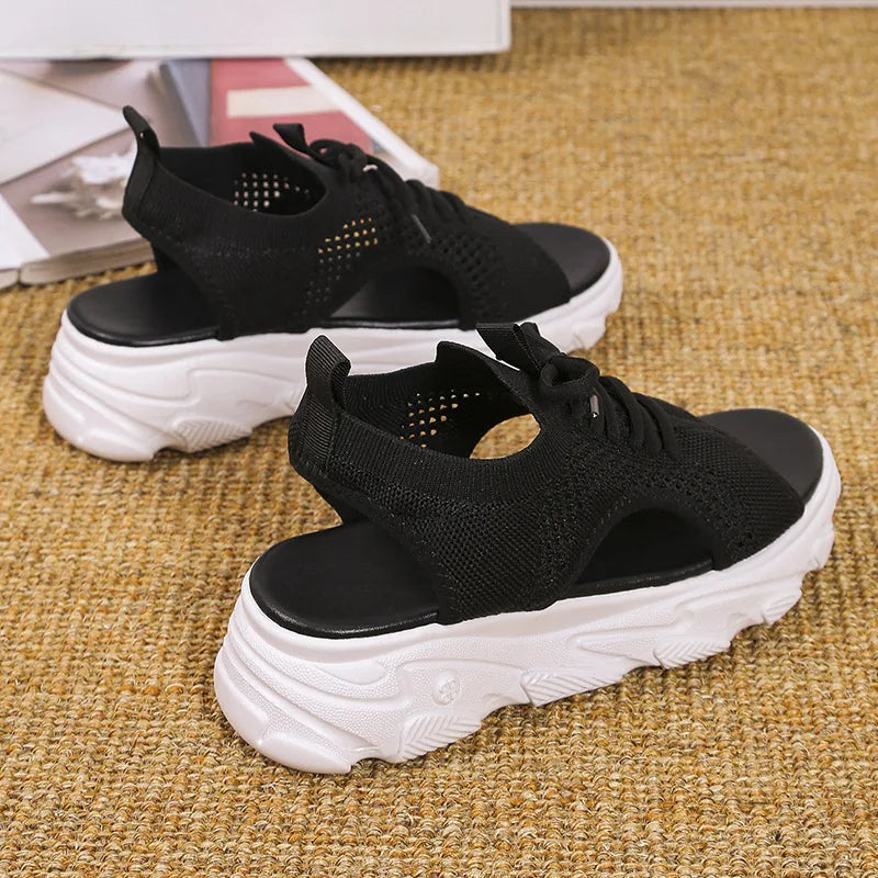 Breeze Lift Lace-Up Platform Sandals
