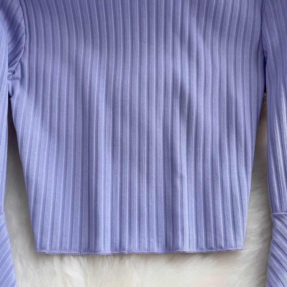 Flare Muse Slim Knit Crop Top