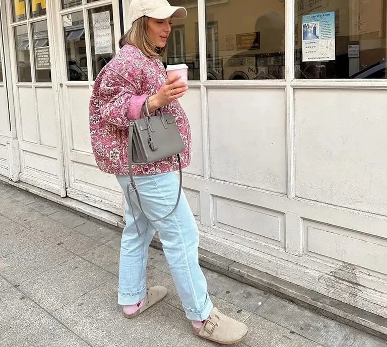 Floral Grace Crew Neck Cardigan