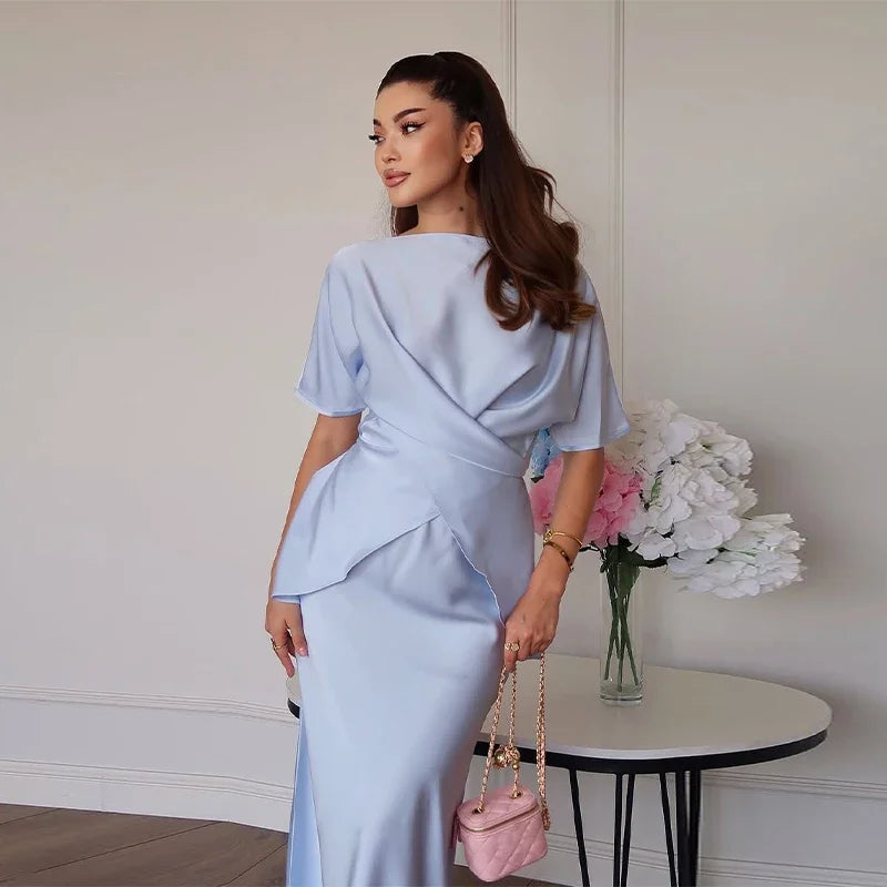 Luxe Charm Satin Bodycon Dress