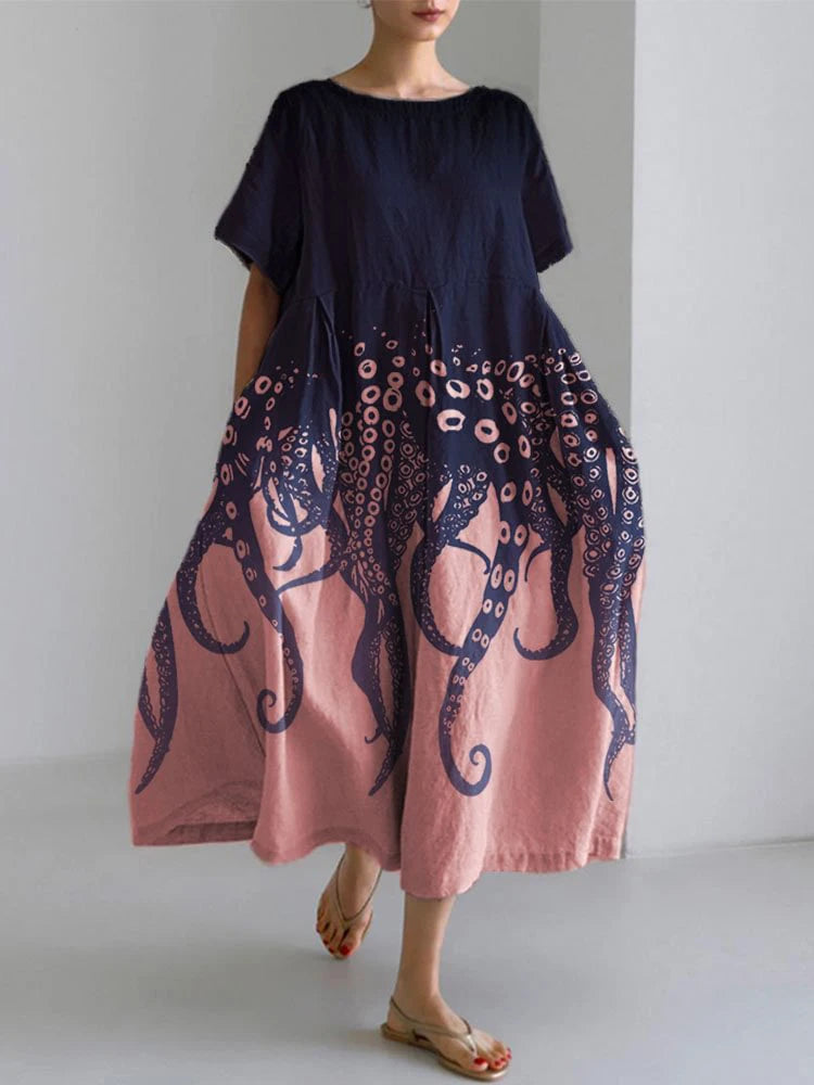 Sunny Vibes Printed Lounge Dress