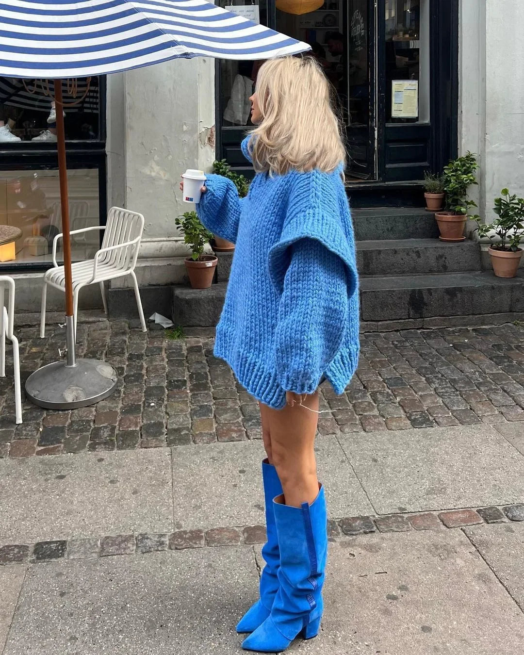 SnugCharm Oversized Winter Knit Sweater