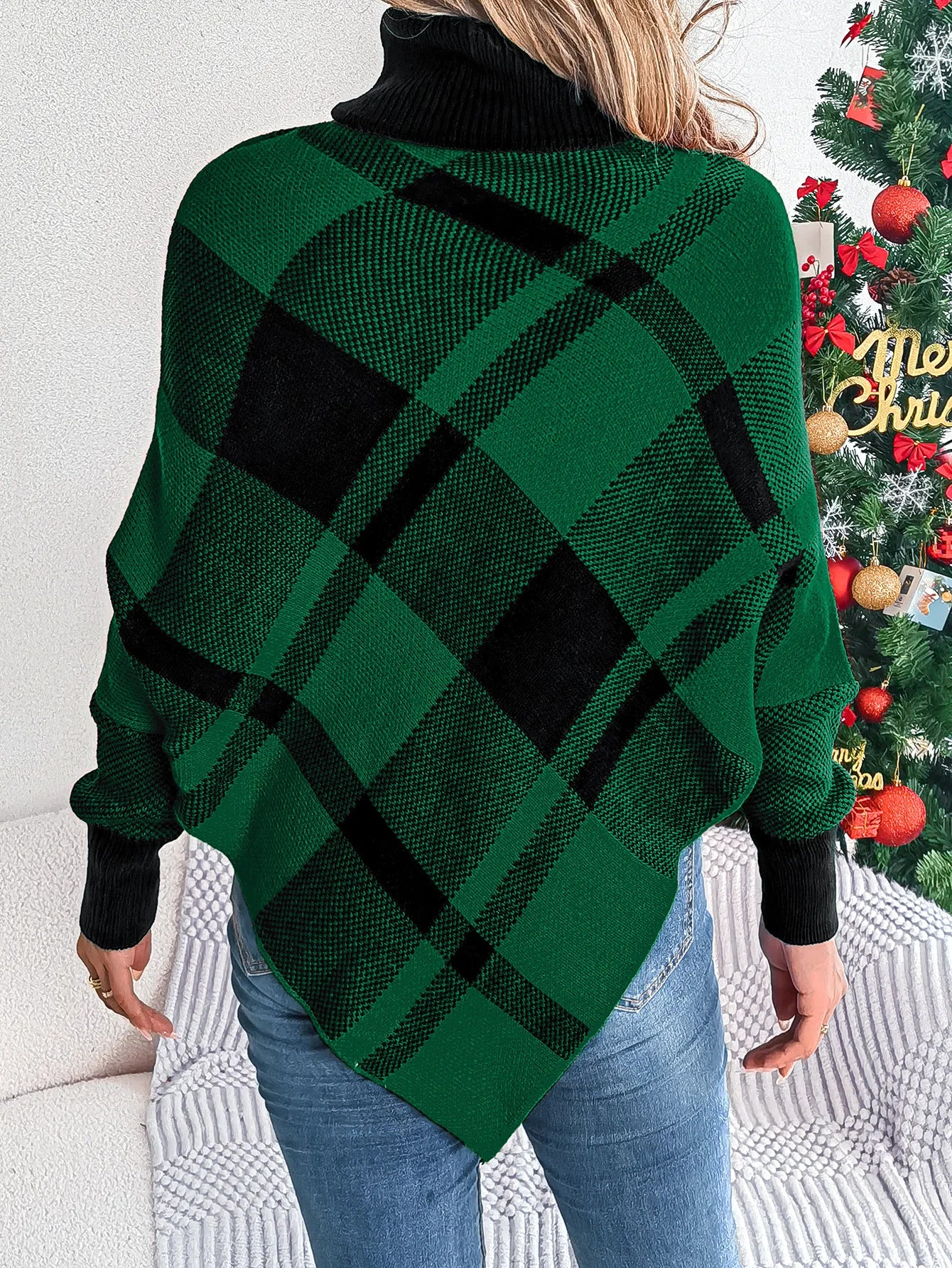 Chic Colorblock Turtleneck Sweater