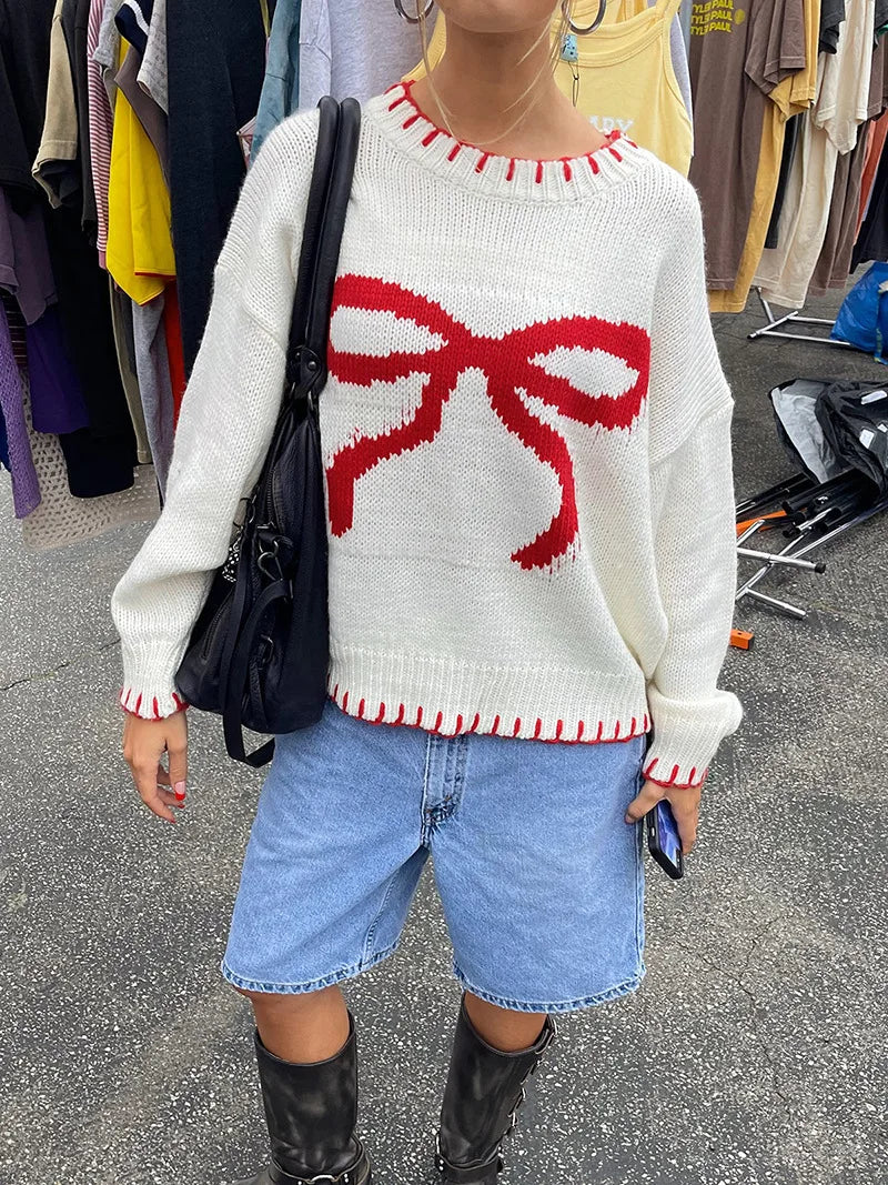 Bloom Bow Knit Pullover