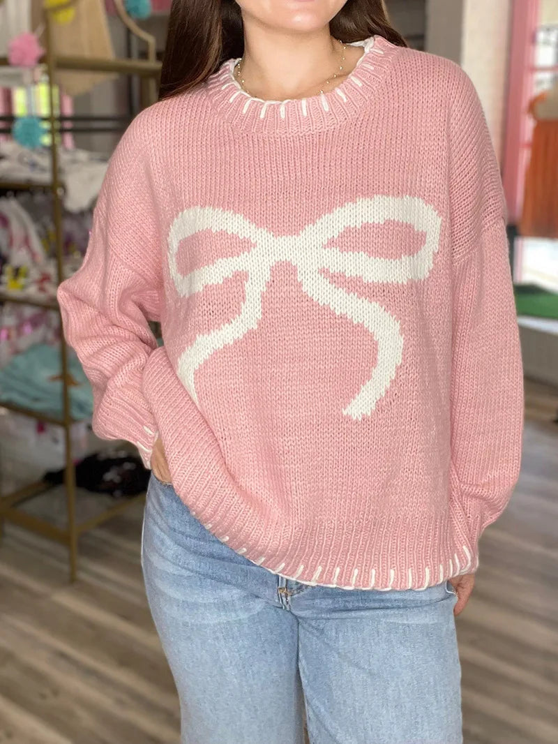 Bloom Bow Knit Pullover