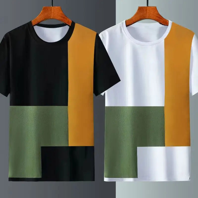 Retro Grid Washed Streetwear Tee