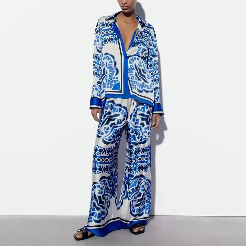 Graffiti Print Casual Two-Piece Rich Allure