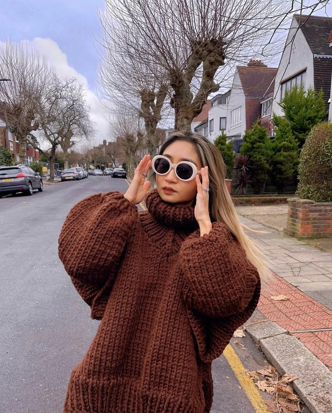 SnugCharm Oversized Winter Knit Sweater
