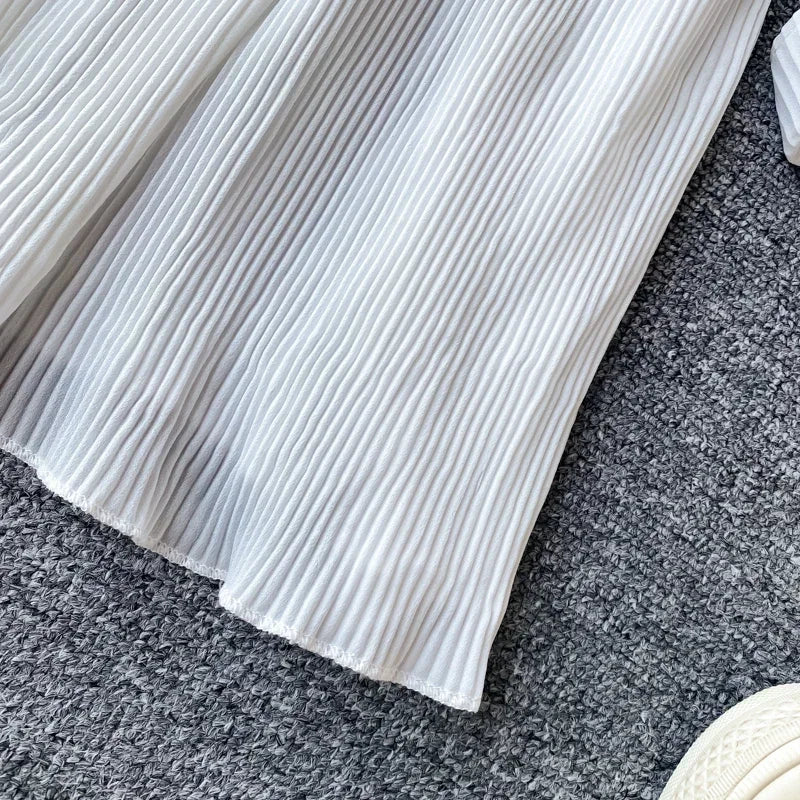 Flutter Grace Pleated Chiffon Blouse