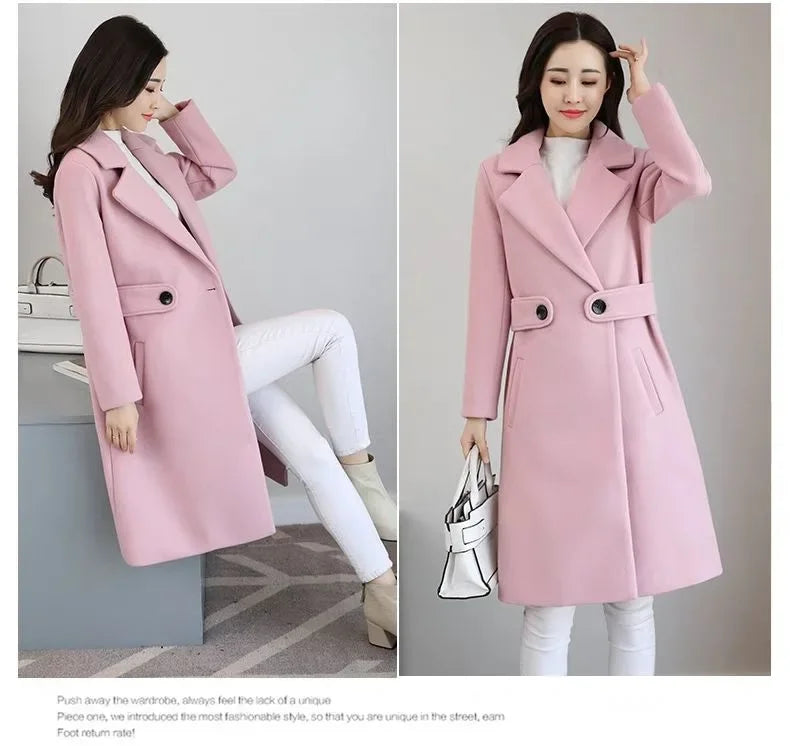 Korea Luxe Plus Woolen Overcoat