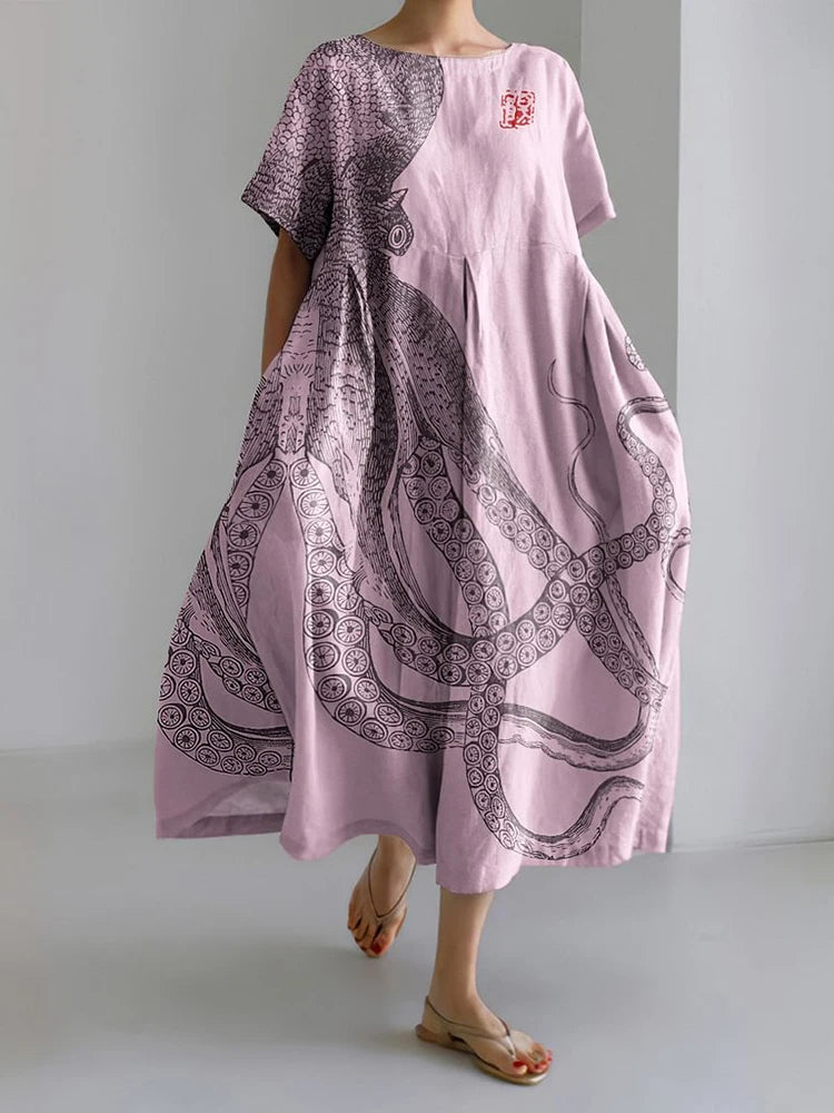 Sunny Vibes Printed Lounge Dress