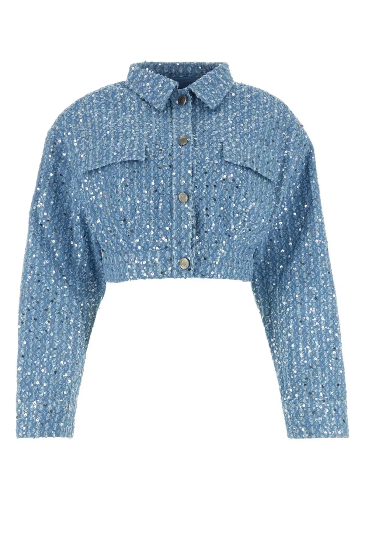 Glimmer Edge Sequin Denim Set