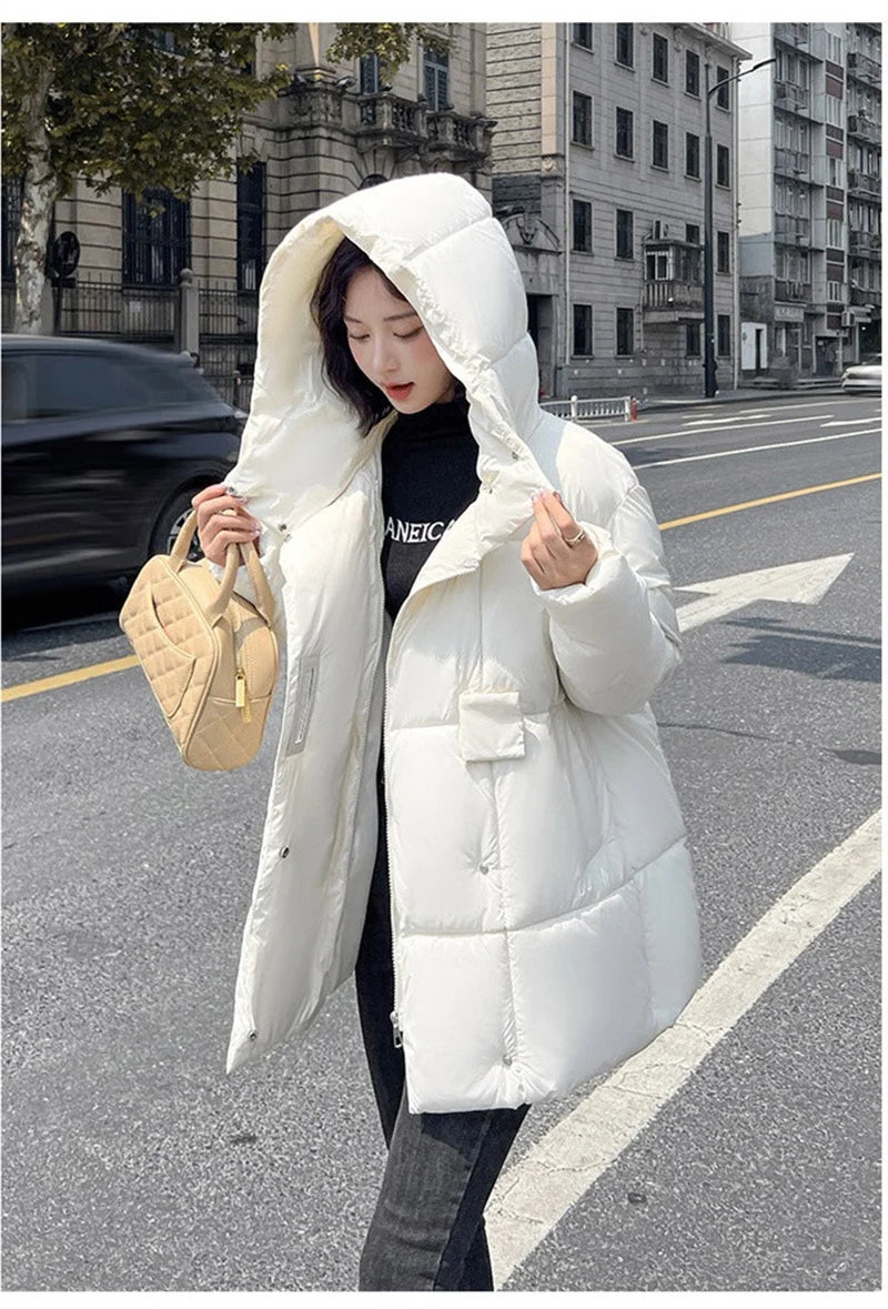 Cozy Hood Loose Winter Cotton Parka