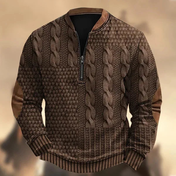 3D Print Zipper Collar Sweater Rich Allure