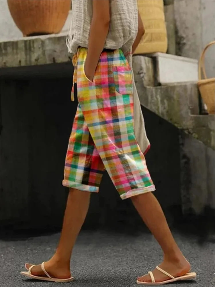 Boho Print Knee-Length Pants