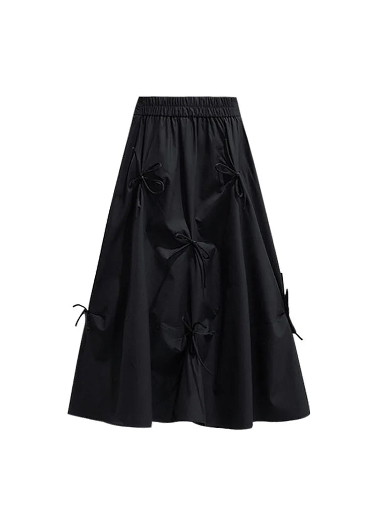 Korean Charm Lace-Up Pleated Skirt